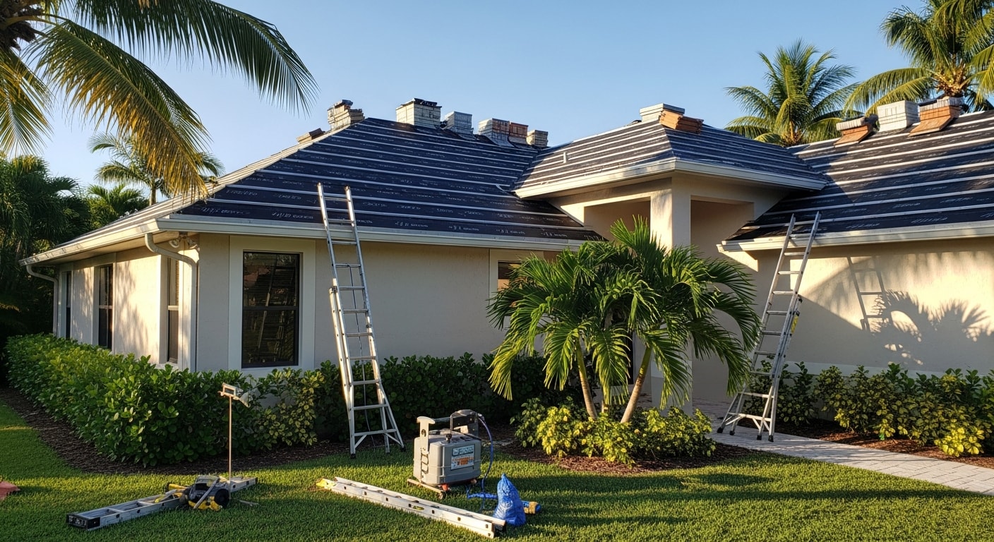 General contractor working on home exterior improvement project